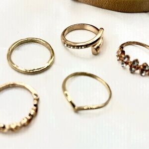 Elegant Gold Ring Set